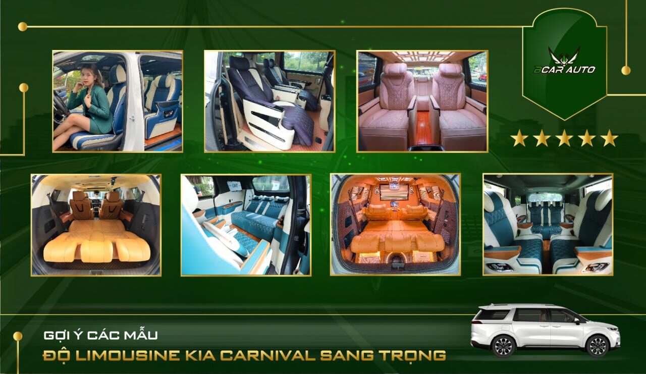 Các mẫu ghế limousine Kia Carnival tại Bcar 