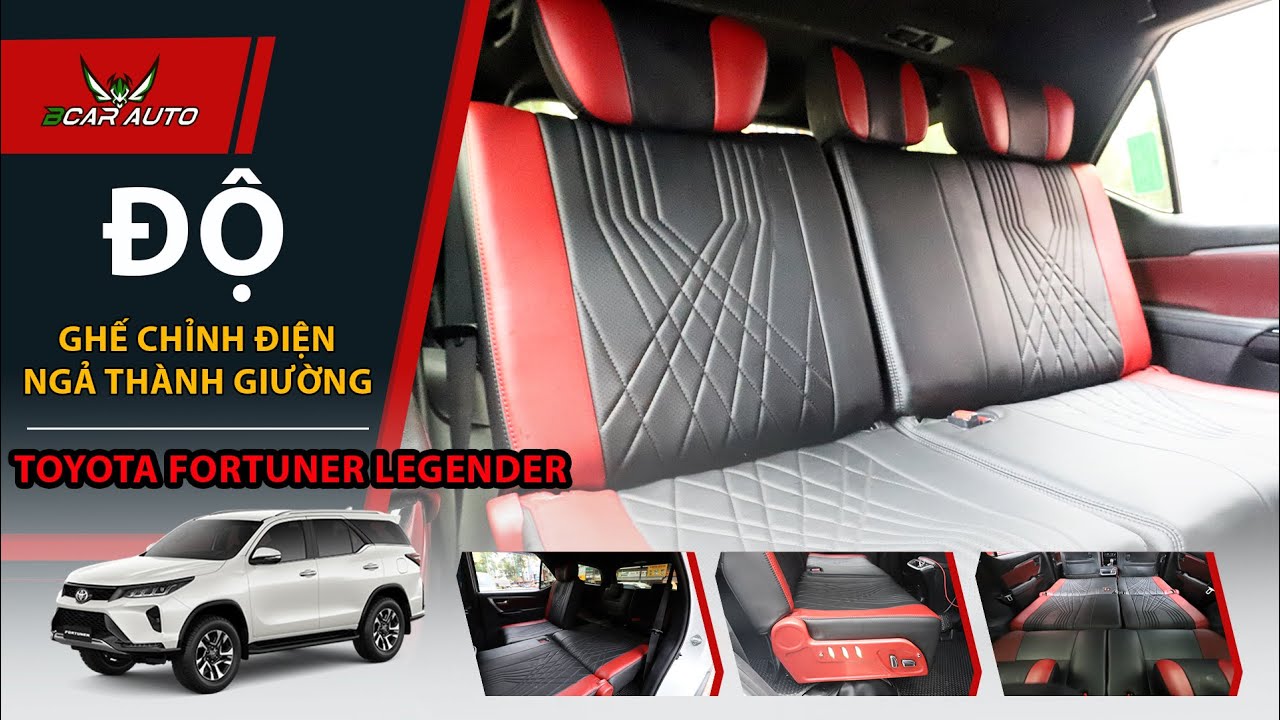 Độ ghế chỉnh điện ngã thành giường Toyota Fortuner Legender 2023