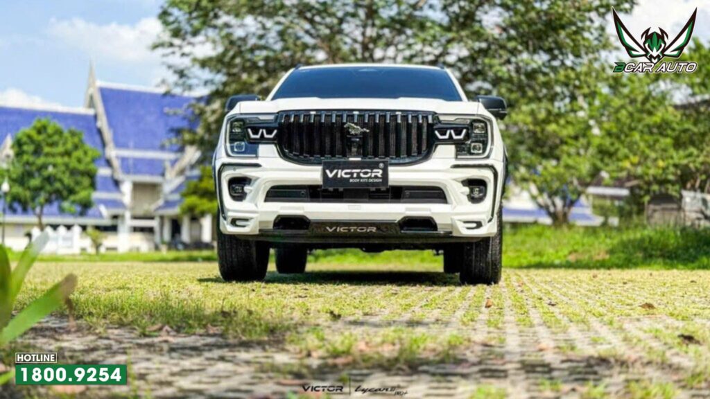 Cận cảnh cản trước body kit mẫu Victor V4 cho Ford Everest 