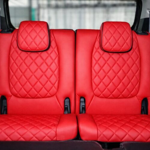 Mẫu bọc ghế da Kia Carens may kiểu quả trám