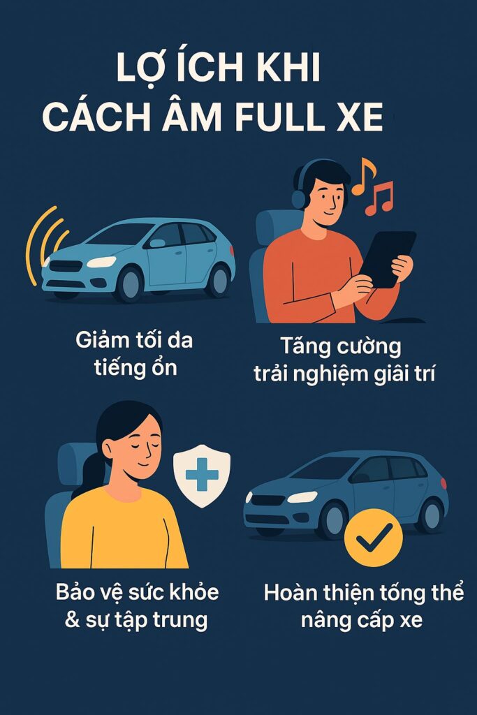 Lợi ích khi cách âm full xe 