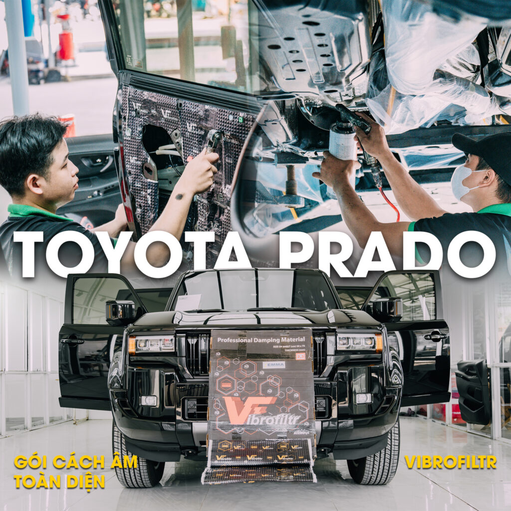 Thi công cách âm toàn diện cho Toyota Prado tại Bcar Auto