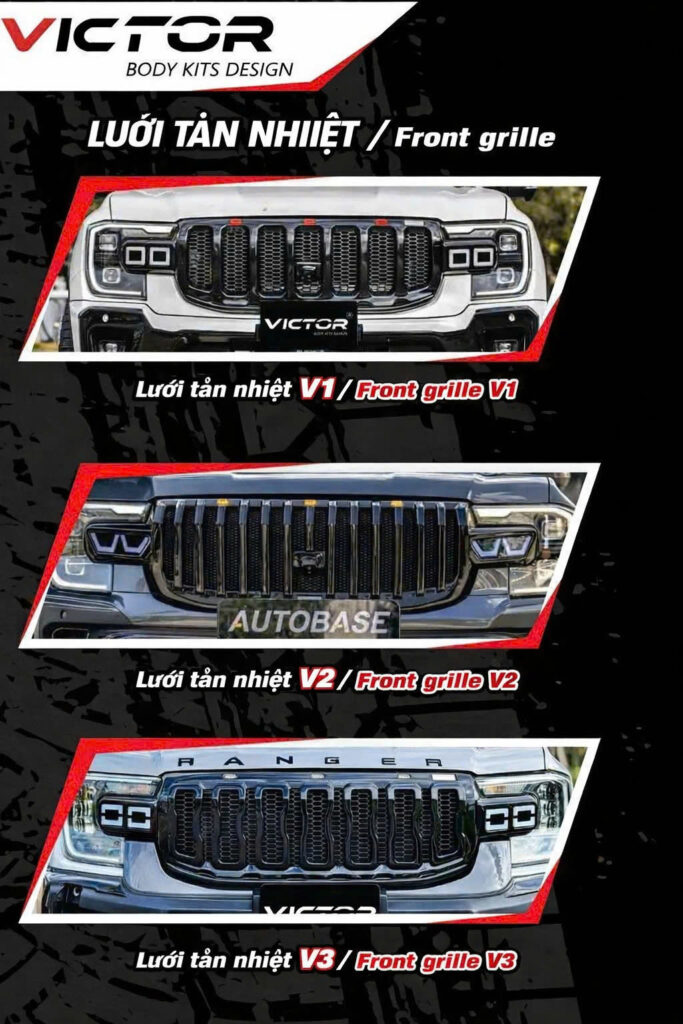 Các mẫu mặt ca lăng cho xe Ford Everest