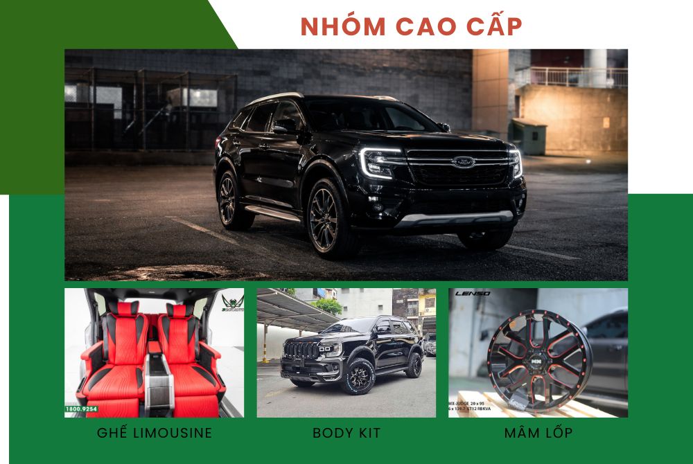 Nhóm các cao cấp khi nâng cấp xe Ford Everest