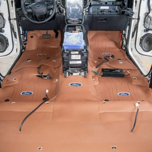 thảm lót sàn da cho xe ford everest 2025 full sàn màu nâu