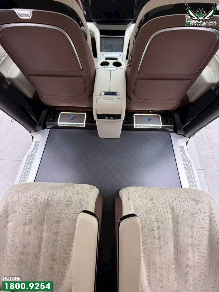sàn vân đá đế nhôm xe BYD M9 - tăng thẩm mỹ nội thất
