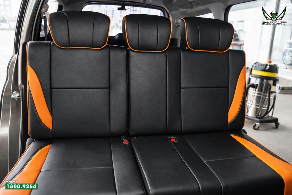 Mẫu độ băng 2 thành giường xe Suzuki Ertiga phối màu Cam Đen cá tính