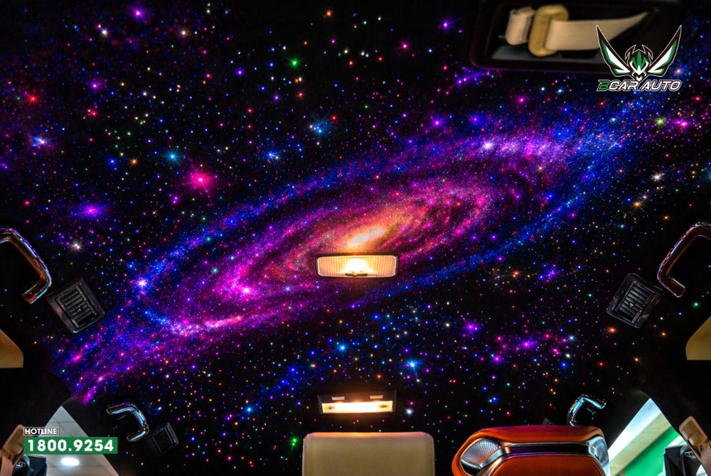 Hiệu ứng dải ngân hà cực đẹp trên trần sao xe ô tô