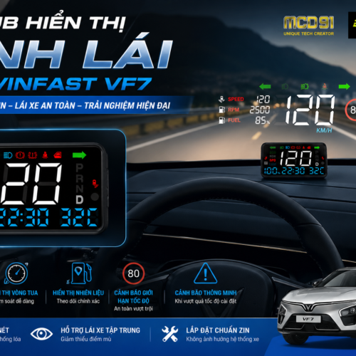 HUD MCD 91 Hub hiển thị kính lái cho VinFast VF7 thương hiệu MCD 91