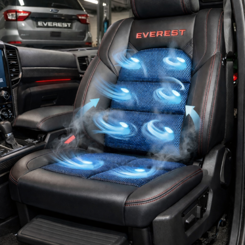 Mô phỏng bộ mát ghế khi lắp bên dưới ghế