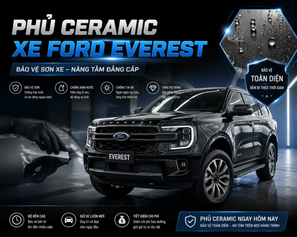 Phủ Ceramic Xe Ford Everest tại Bcar Auto