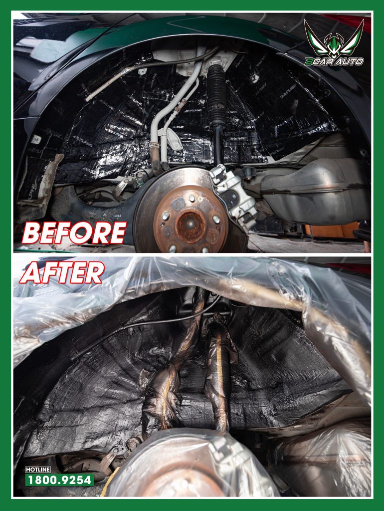 Cách âm hốc bánh xe Honda Civic tại Bcar Auto