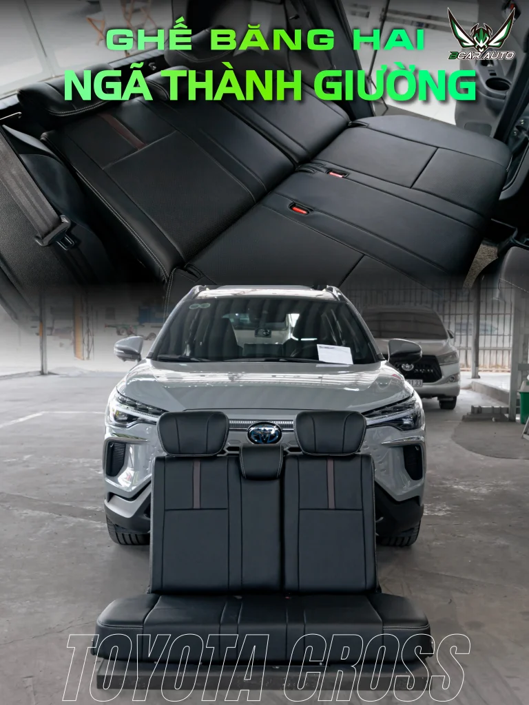 Độ Ghế Băng 2 Thành Giường Toyota Cross tại Bcar Auto 