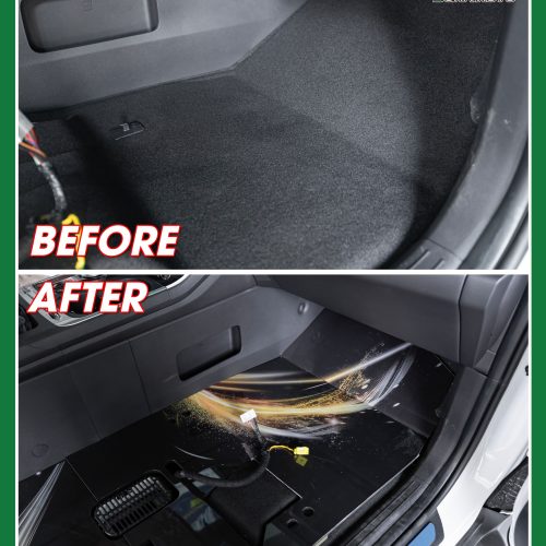 Thi công lót sàn vân đá ghế phụ Kia Carnial tại Bcar Auto