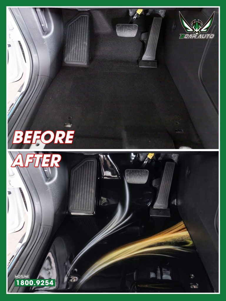 Thi công lót sàn vân đá ghế tài Kia Carnial tại Bcar Auto